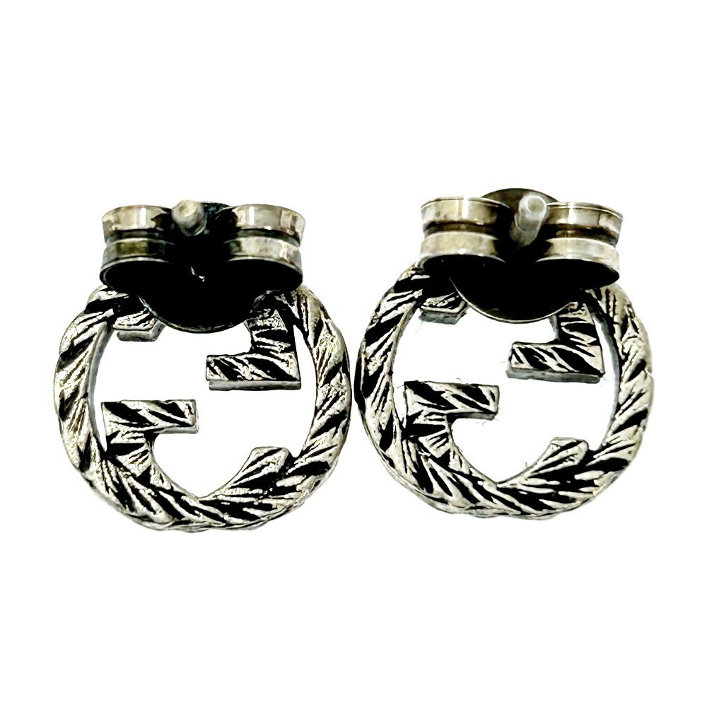 Gucci Silver Arabesque Interlocking Gg Earrings - image 5